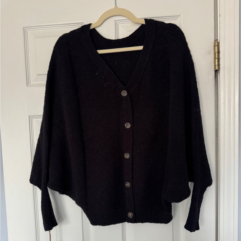 Kaisley Women's Black Button-Up Sweater